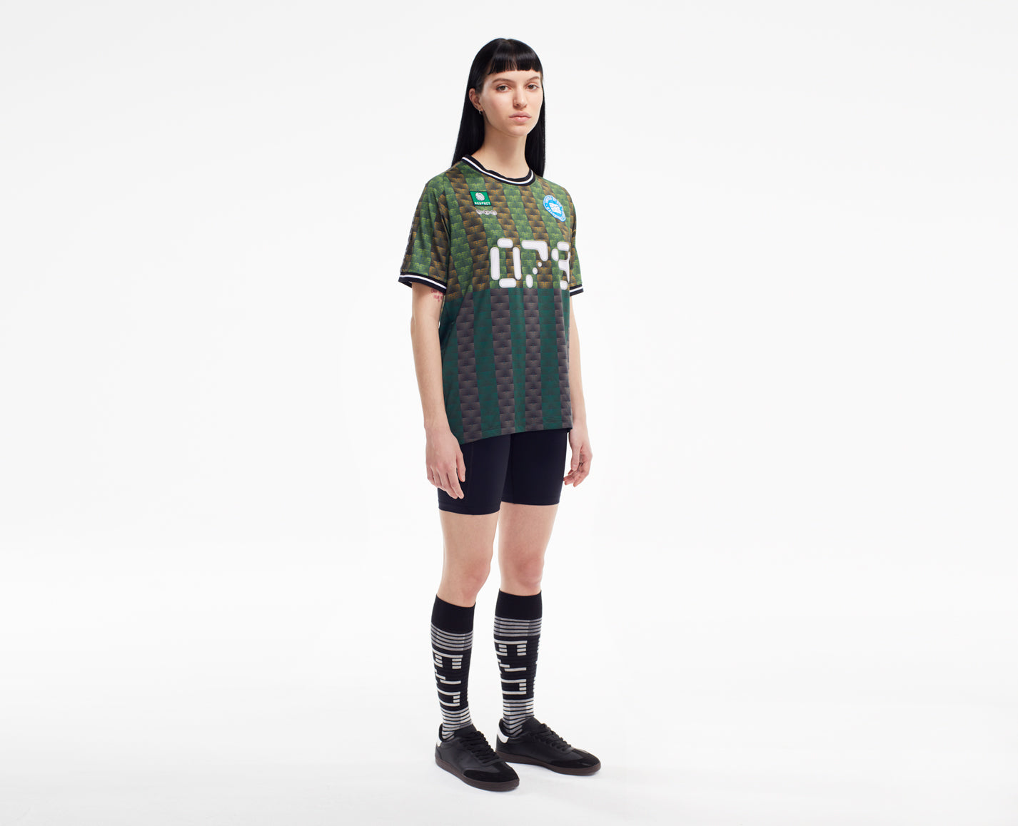 Damen Shirt, braun/grün
