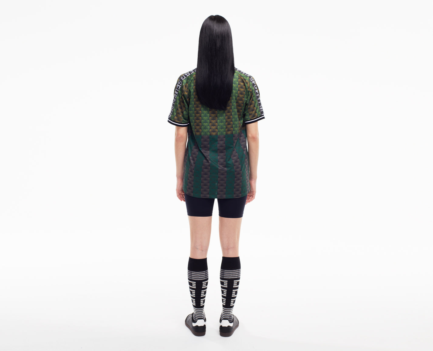 Damen Shirt, braun/grün