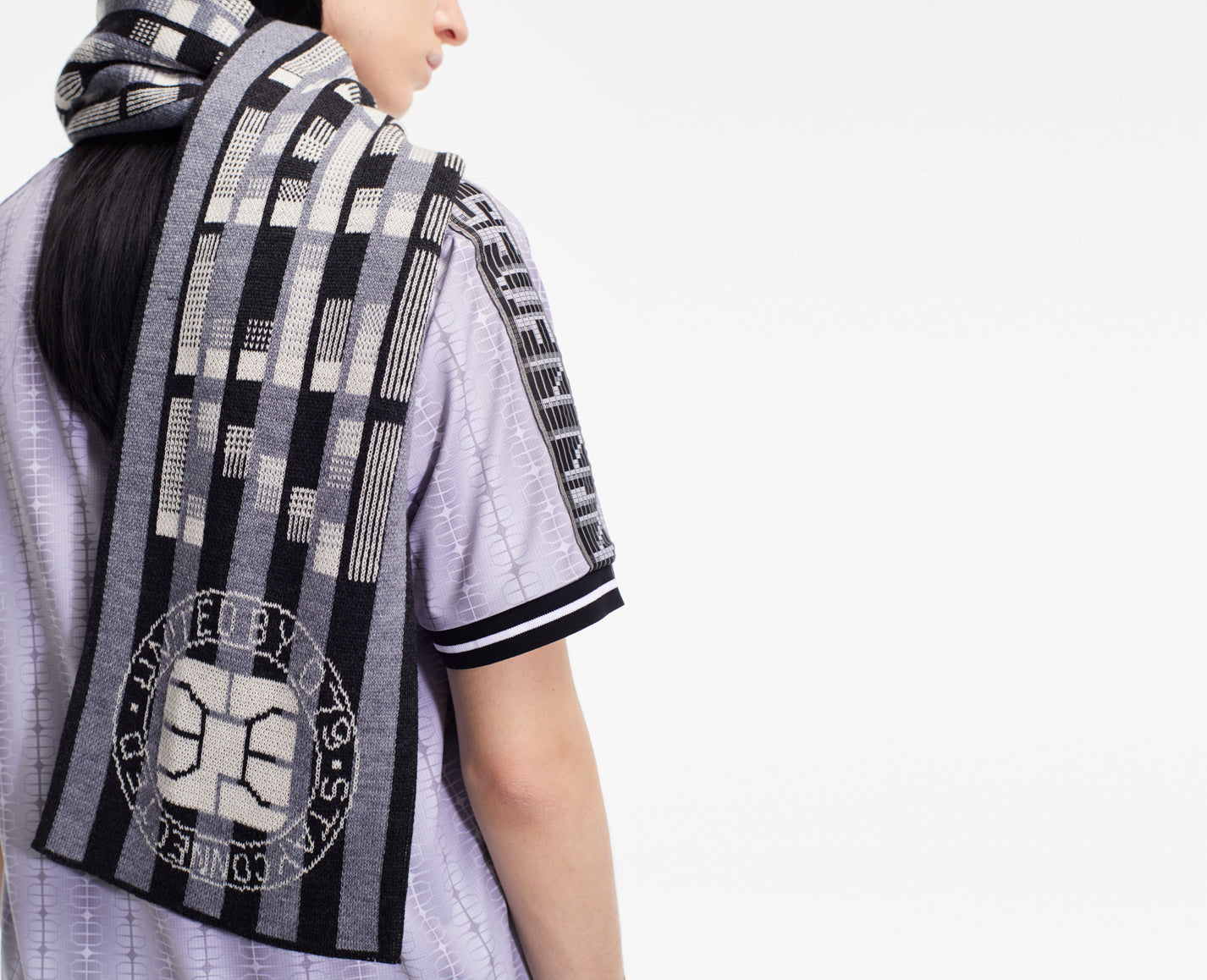 Écharpe de football, noir/gris