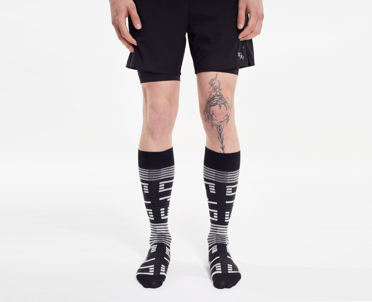 Fussballsocken, grau/weiss