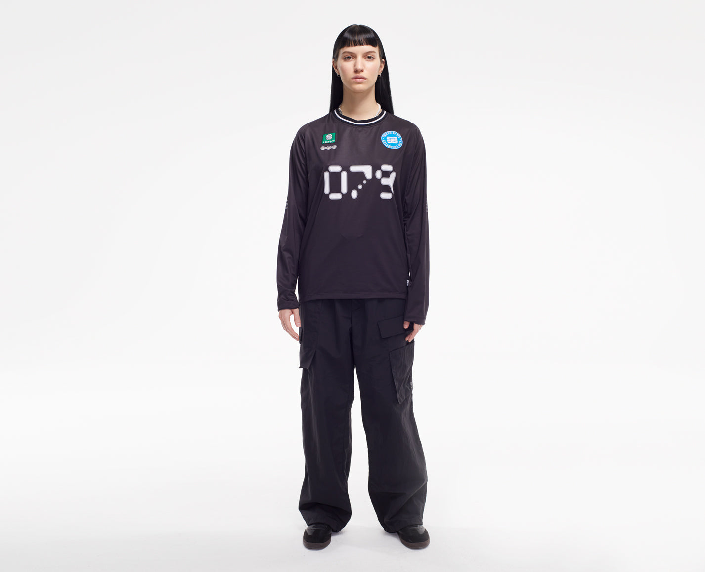 Damen Longsleeve, schwarz