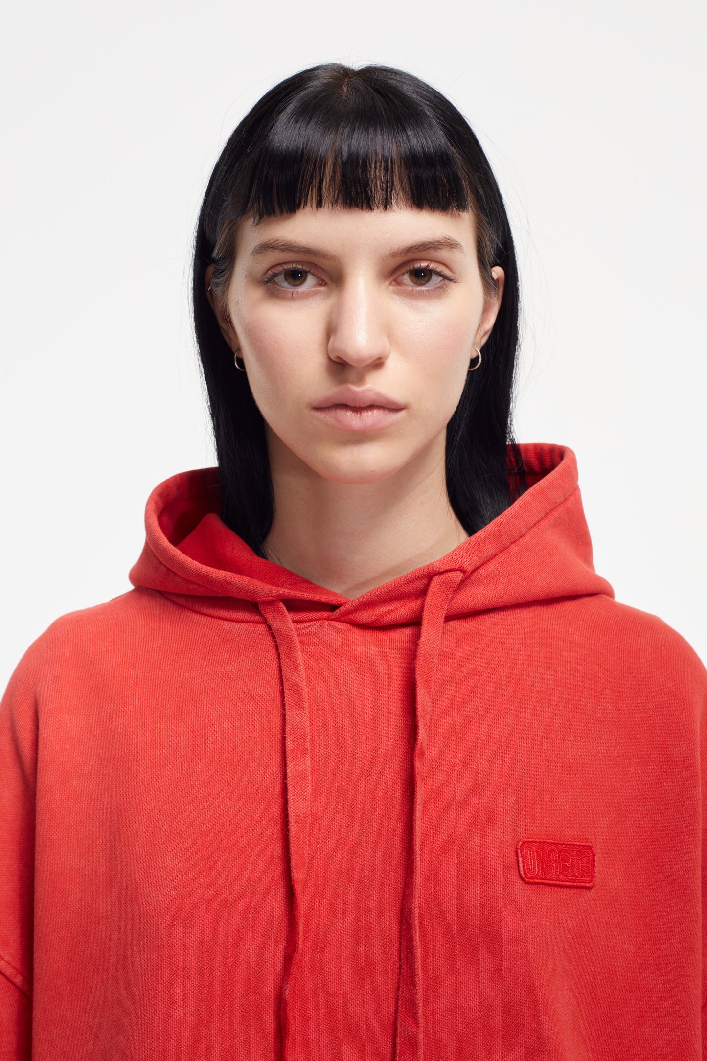 Damen Kapuzenpullover, rot Oversize