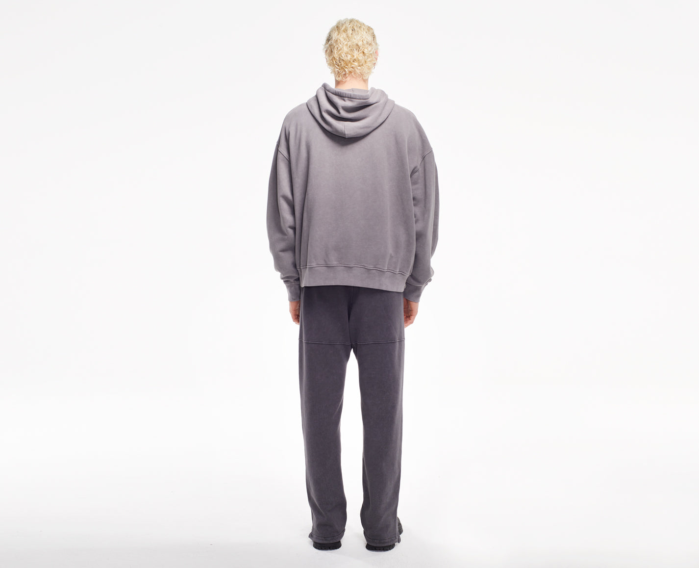 Herren Kapuzenpullover, grau Oversize