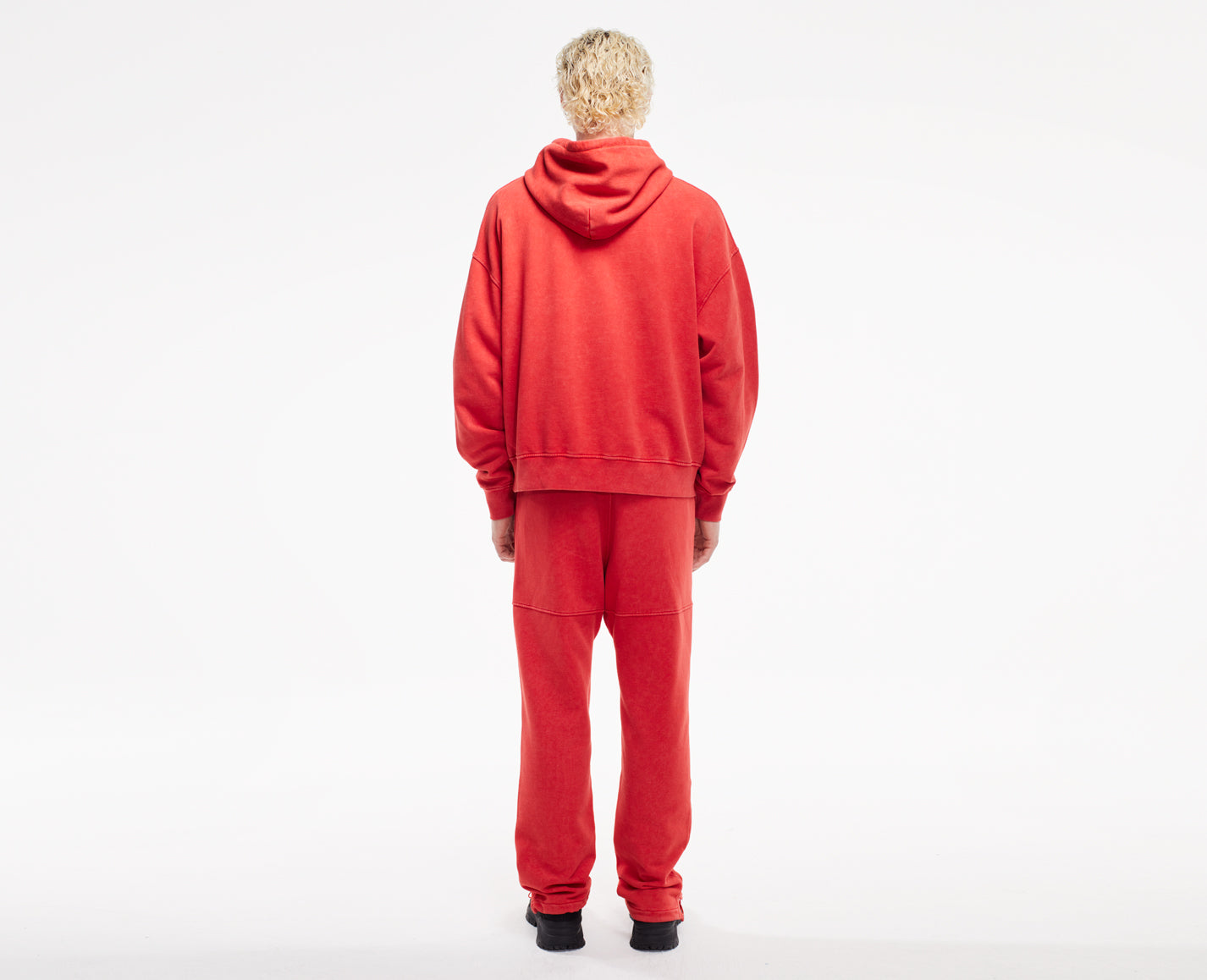 Herren Kapuzenpullover, rot Oversize
