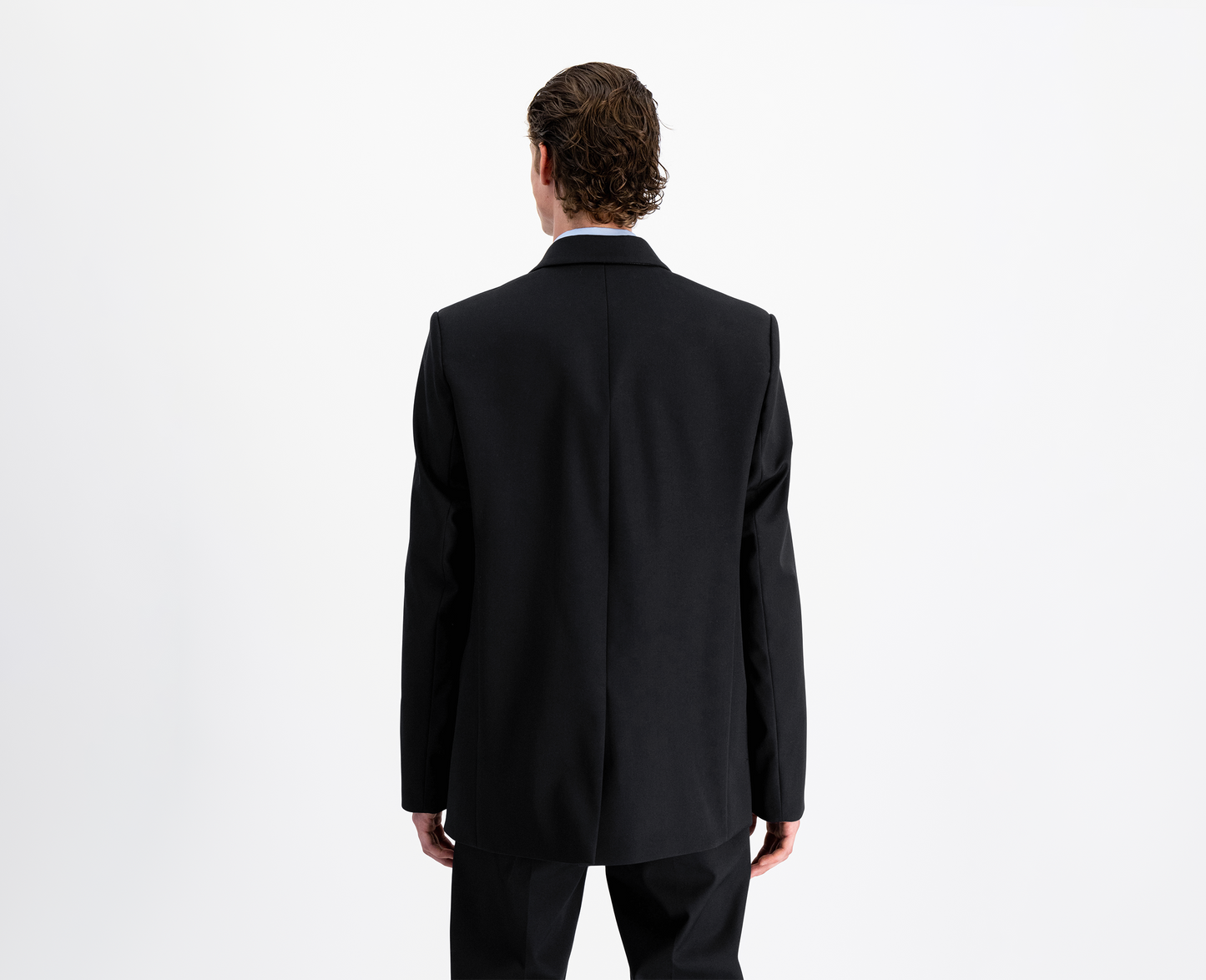 Men's wool blazer, navy blue