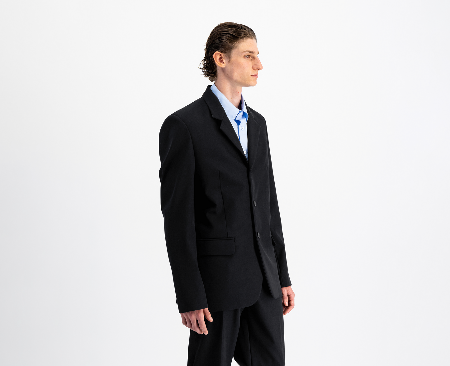 Men's wool blazer, navy blue