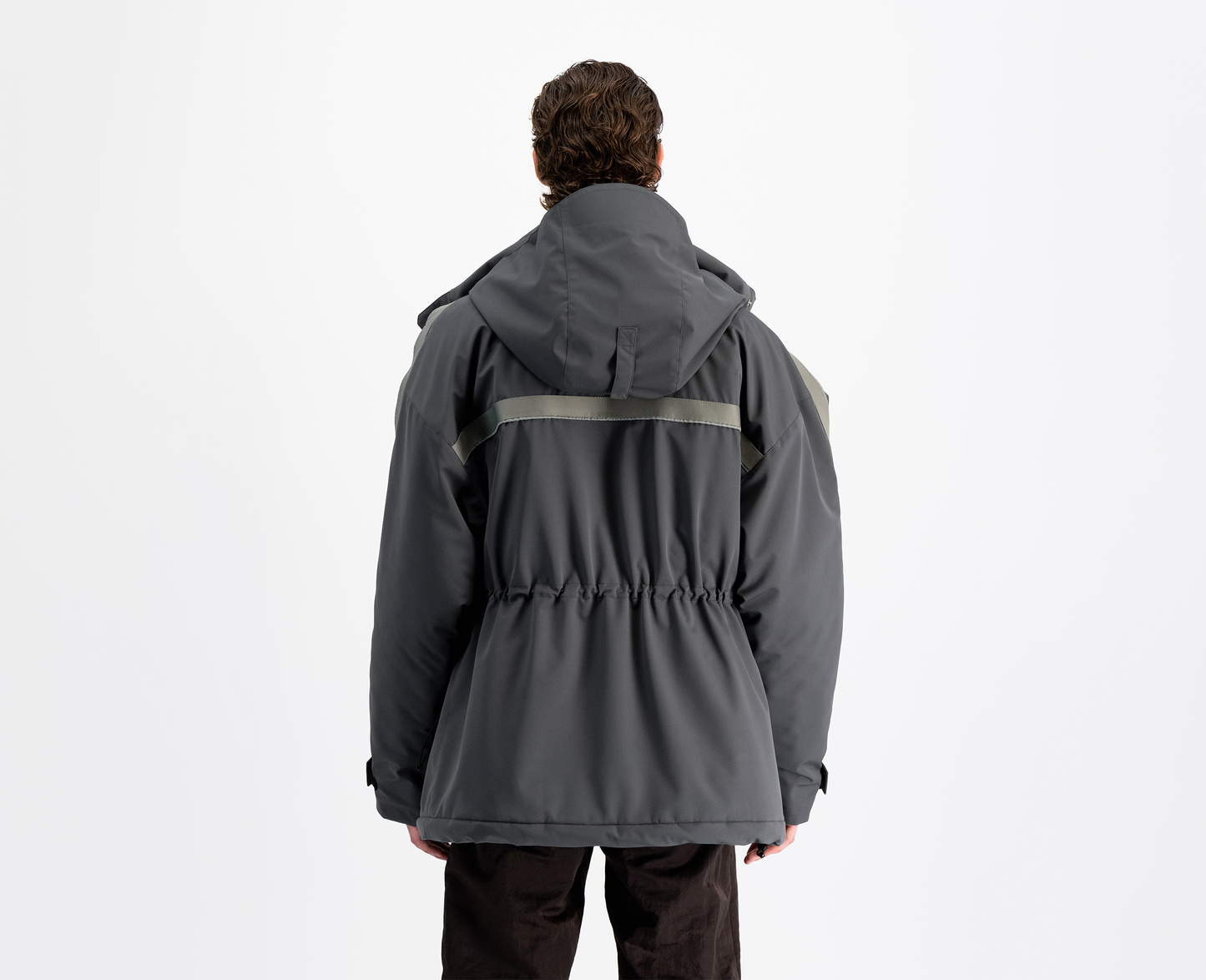 Herren Parka Oversized, anthrazit