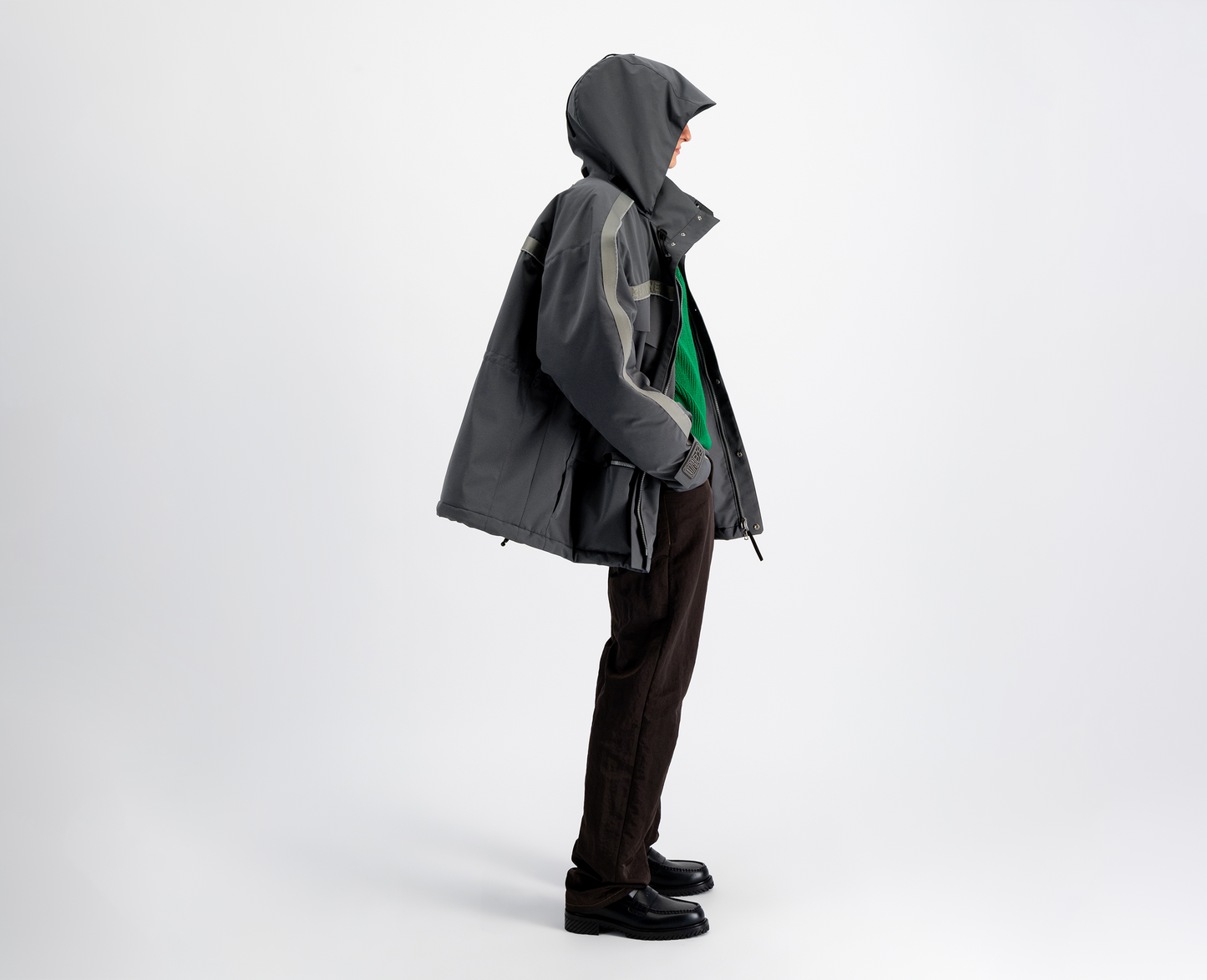Herren Parka Oversized, anthrazit