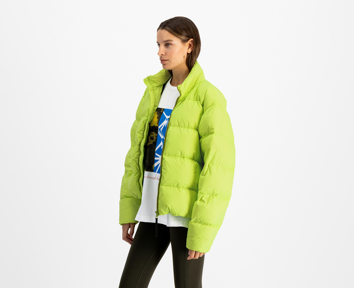 Women's down jacket, lime
