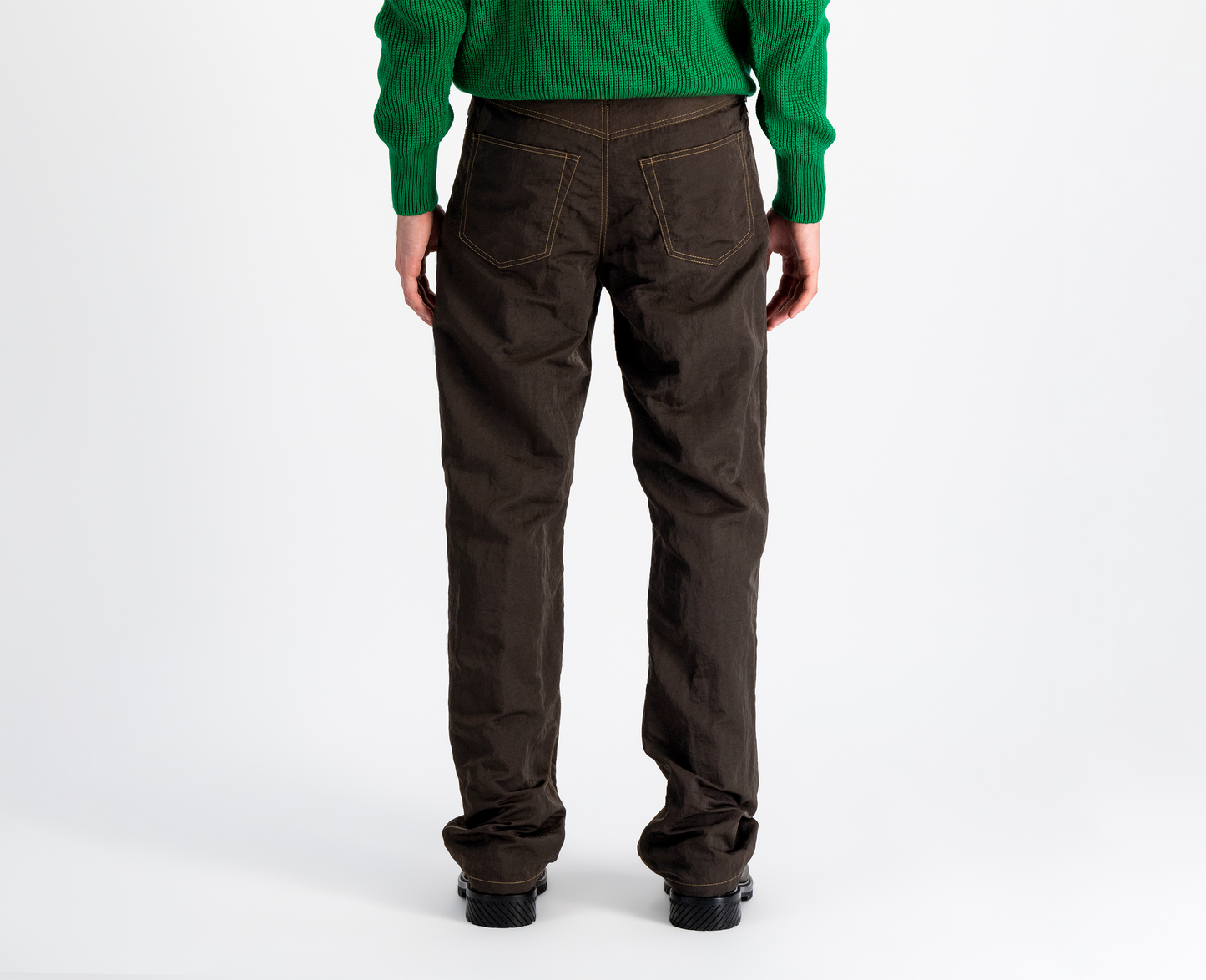 Men's nylon jeans, brown