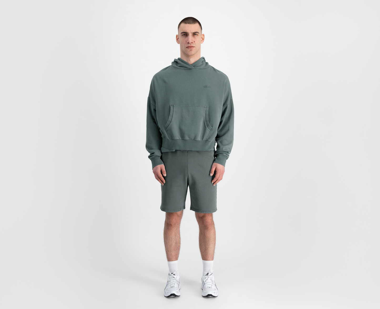 Sweat à capuche 079 pour homme, sauge