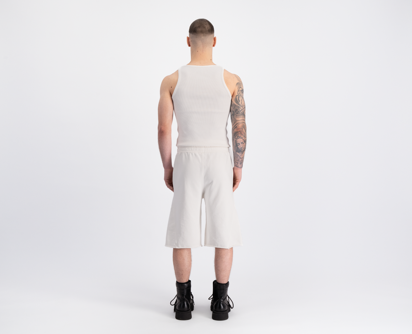 Men's 3/4 jogging trousers, off white