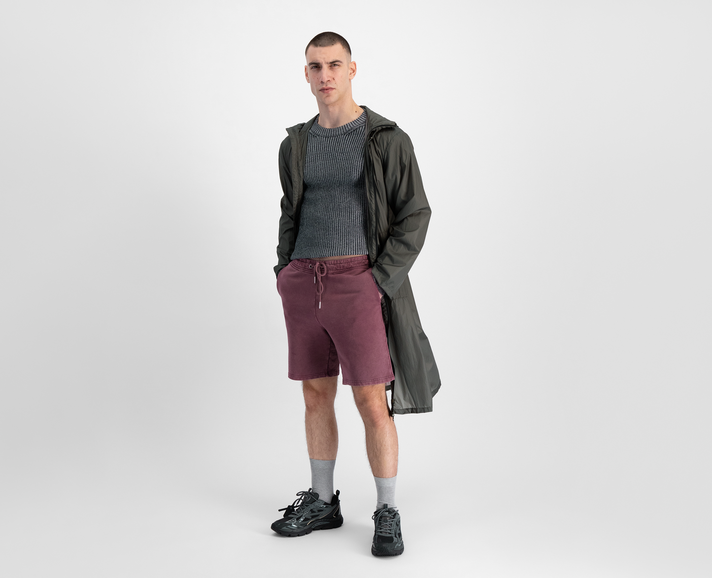 Men's 079 sweat shorts, bordeaux