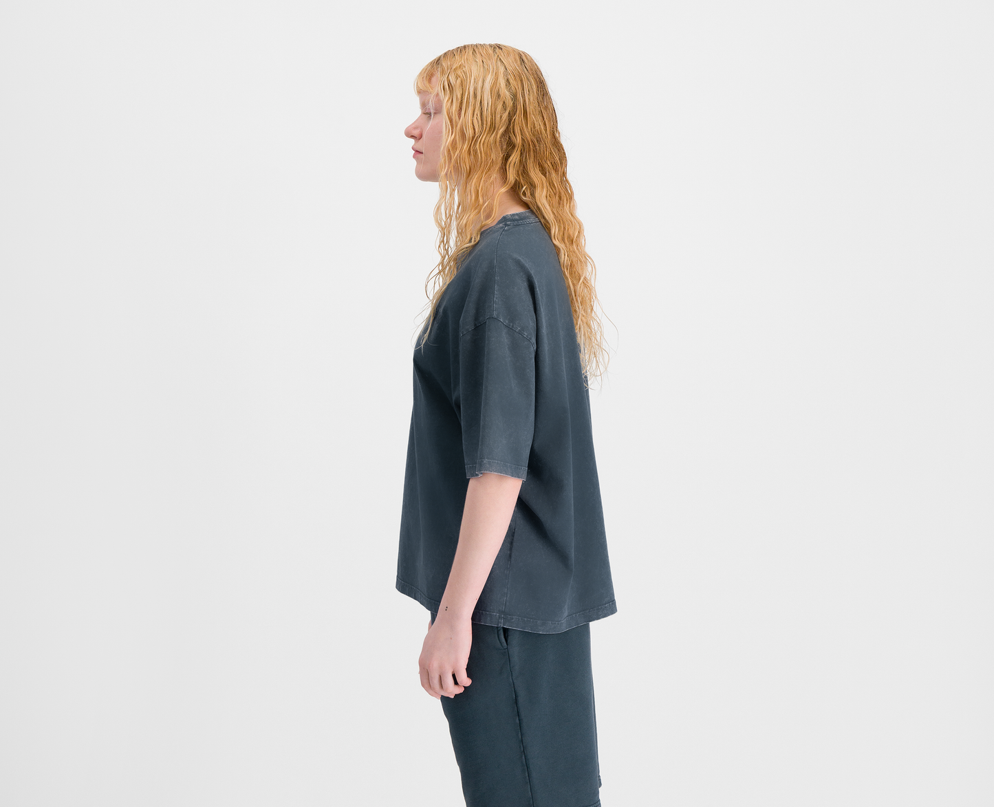 Women's boxy T-shirt, blue