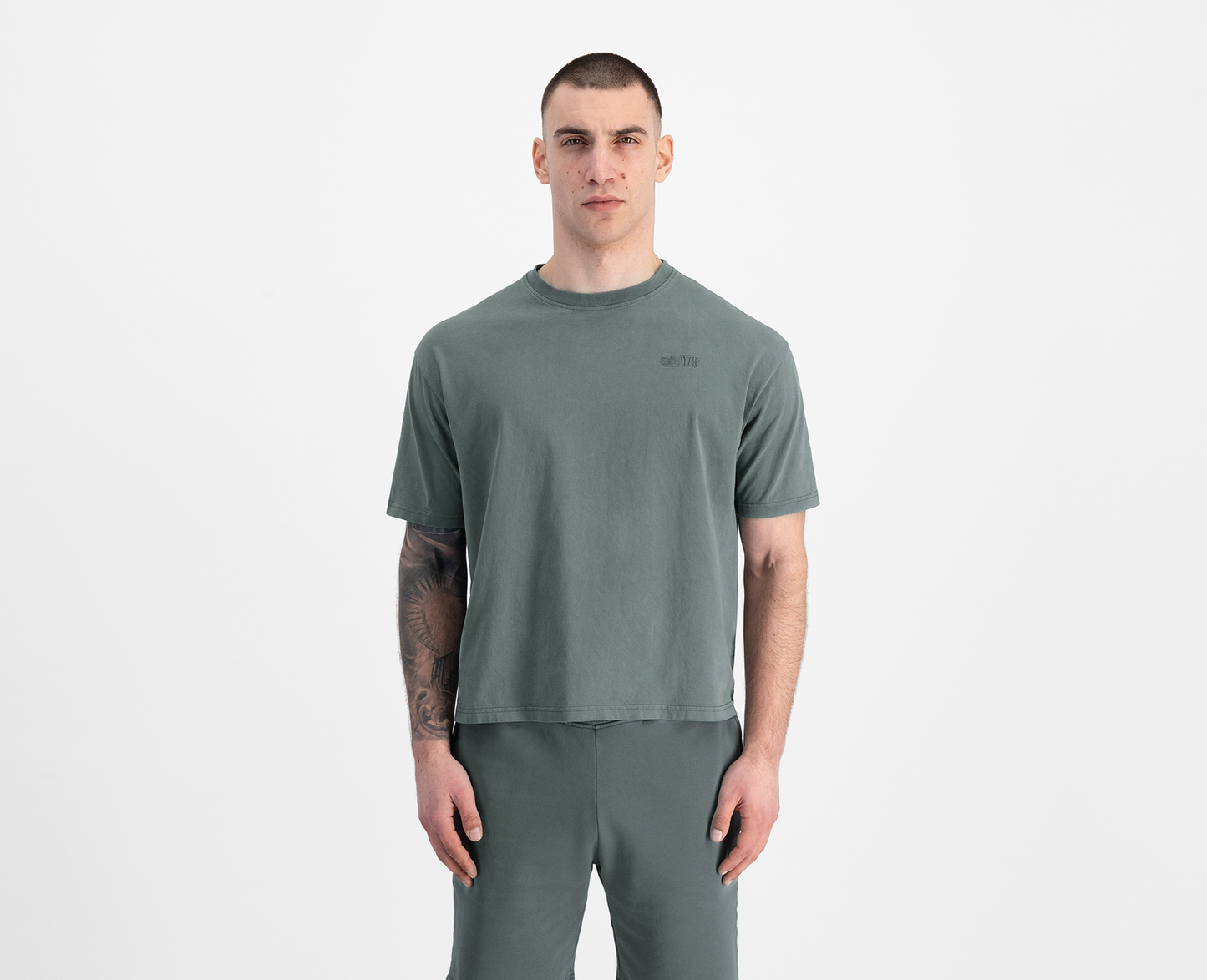 Men's boxy T-shirt, sage