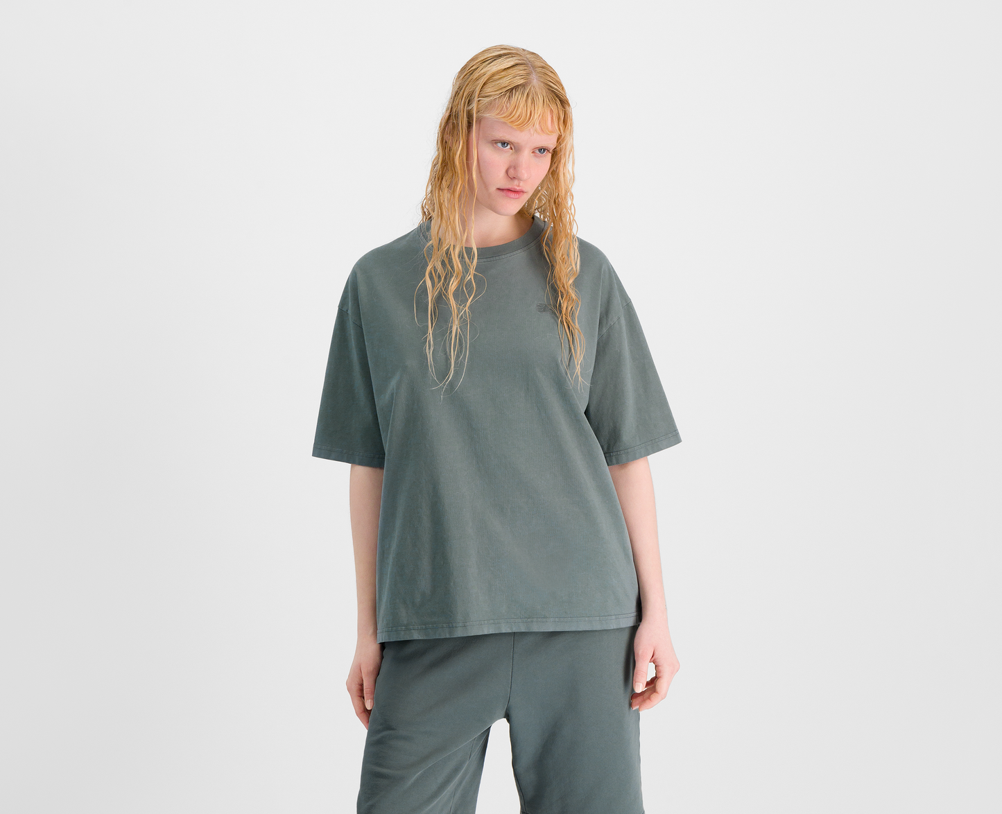 Damen Boxy T-Shirt, salbei