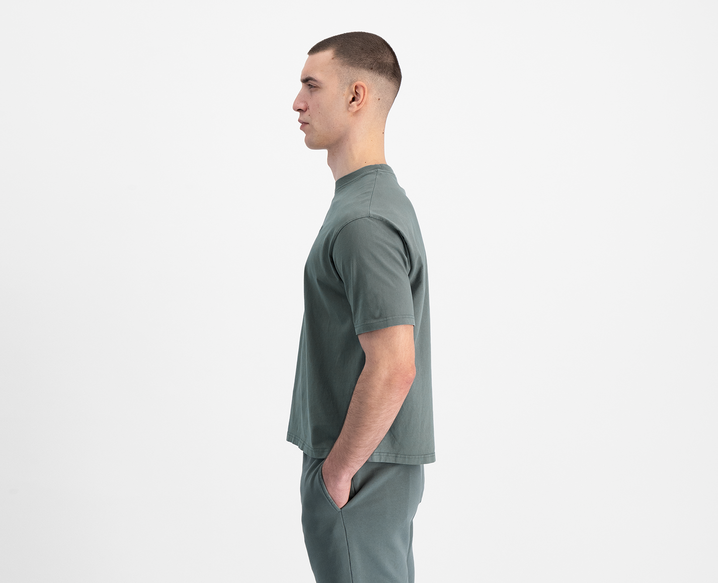 Men's boxy T-shirt, sage