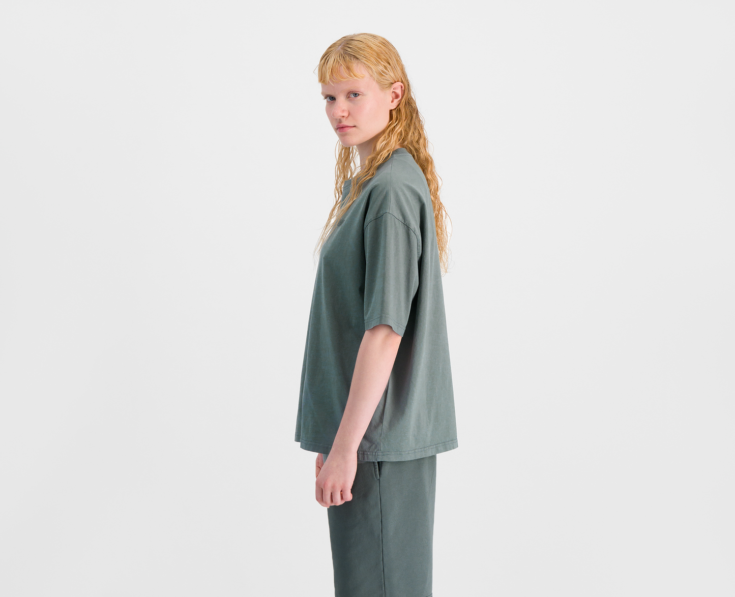 Damen Boxy T-Shirt, salbei