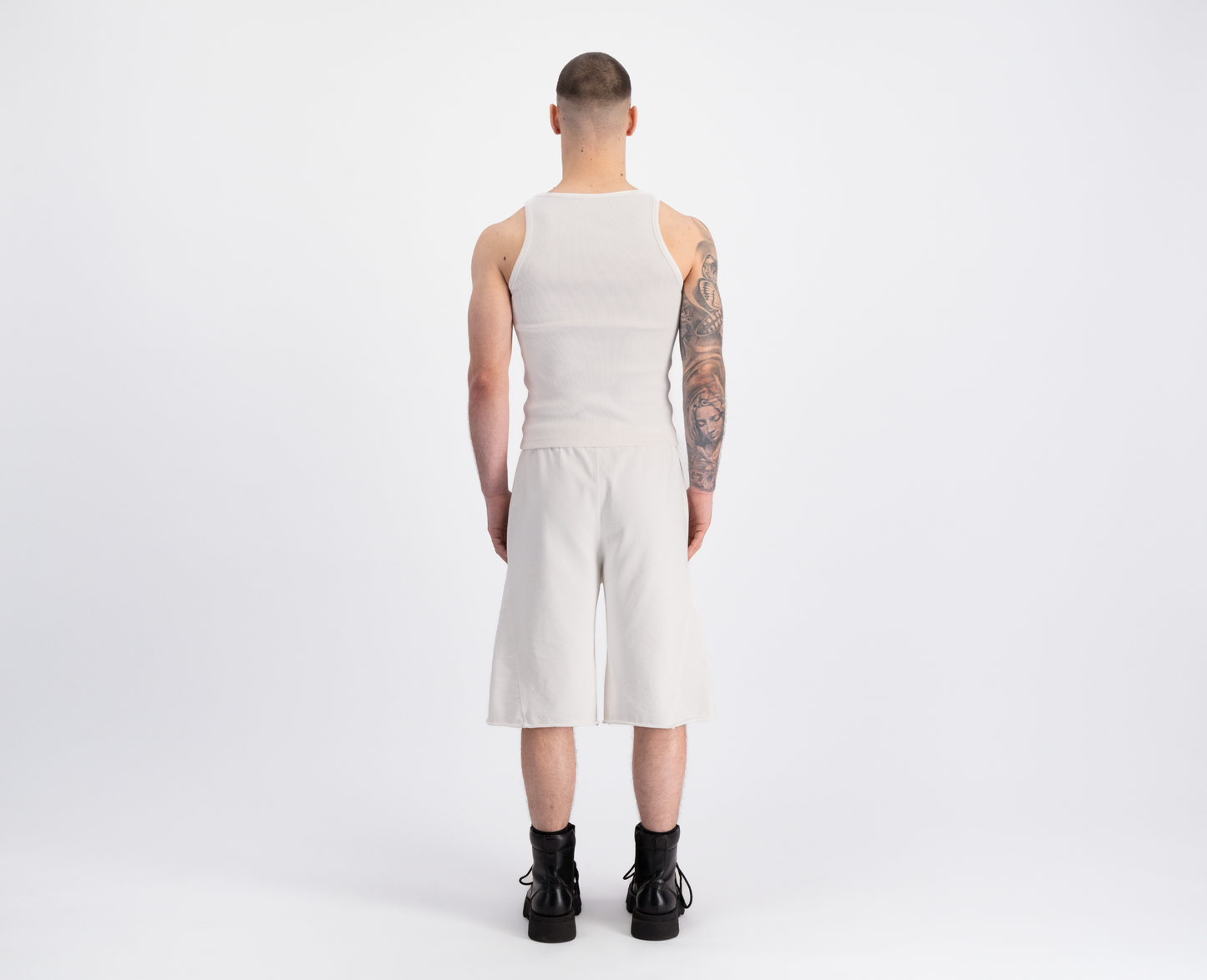 Women's ribbed tank top, off white