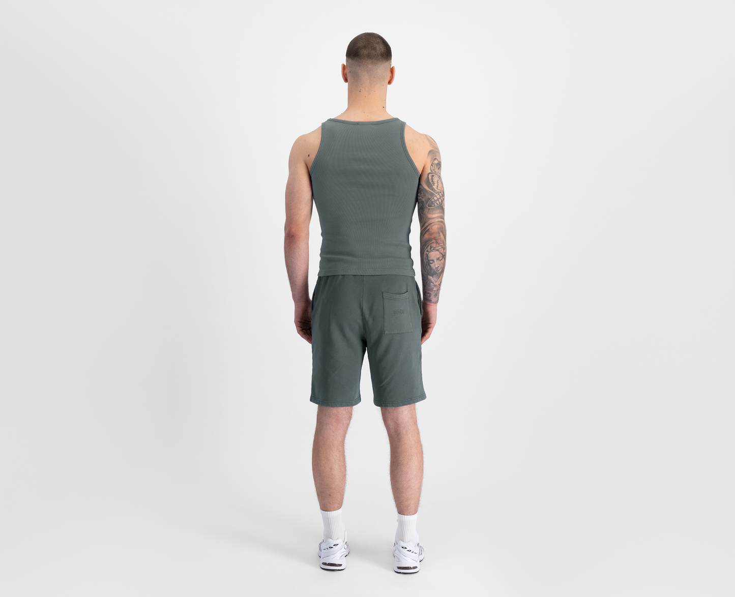 Men's ribbed tank top, sage