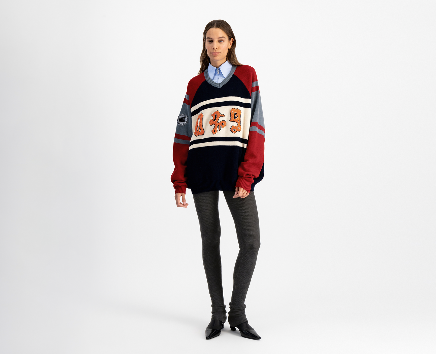 Damen Logo Pullover Oversize