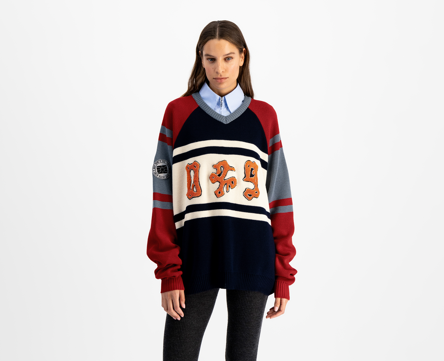 Damen Logo Pullover Oversize
