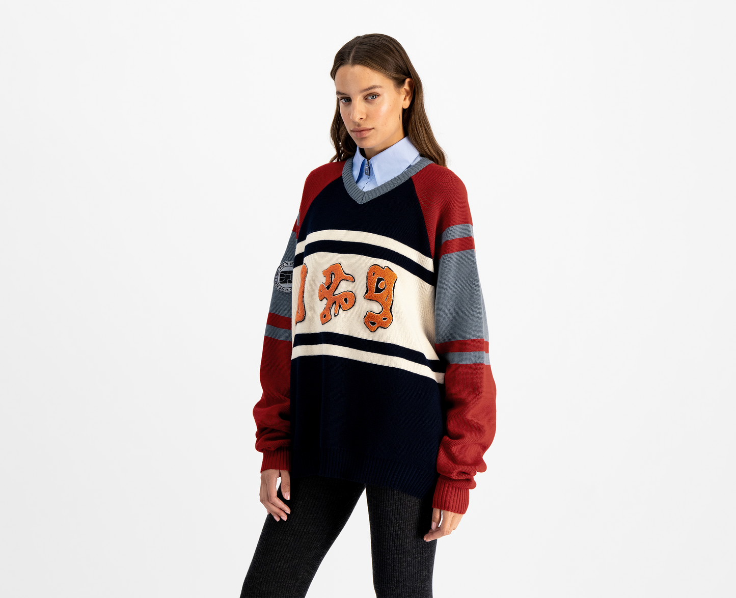 Damen Logo Pullover Oversize