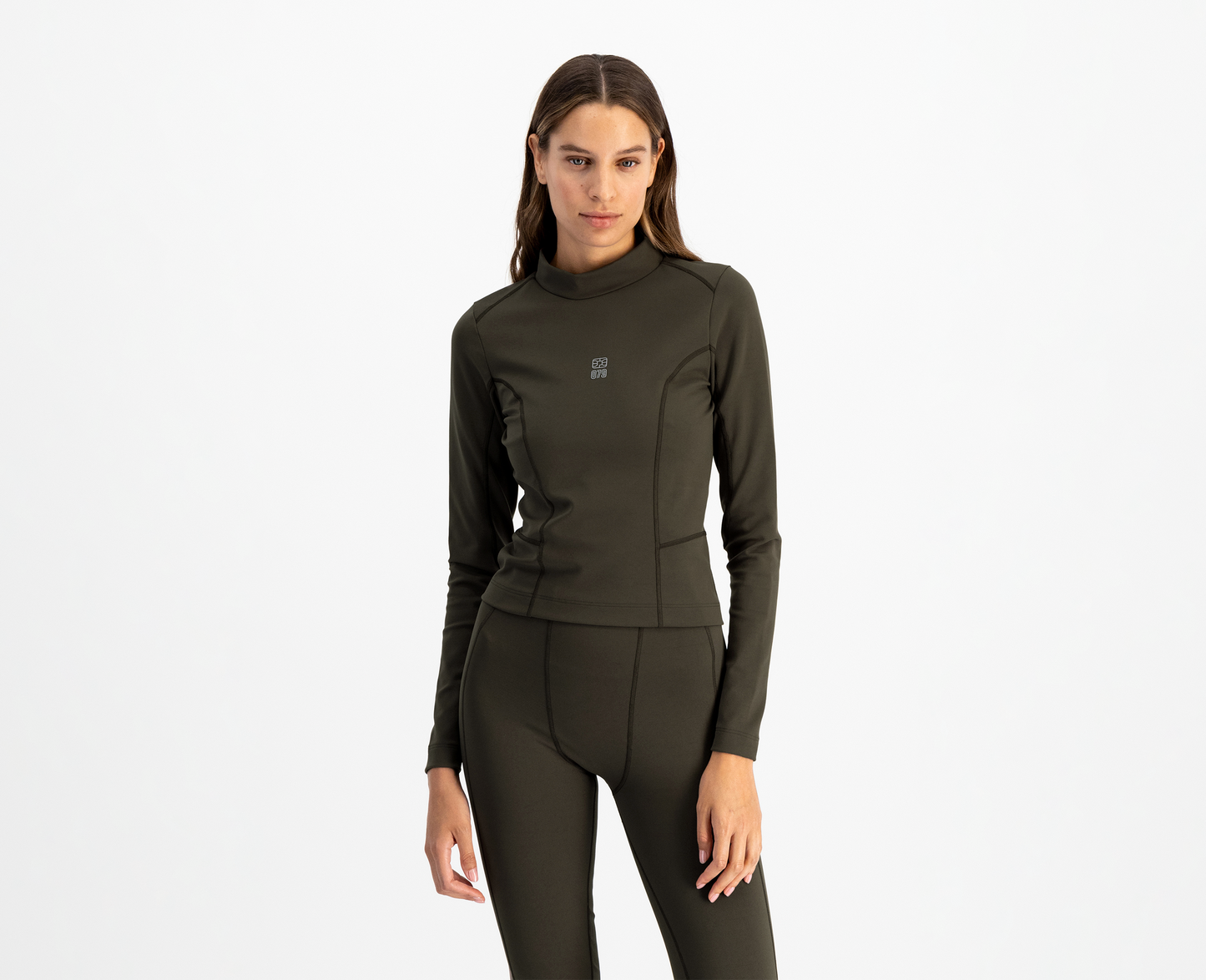 Damen Long Sleeve Top, olive