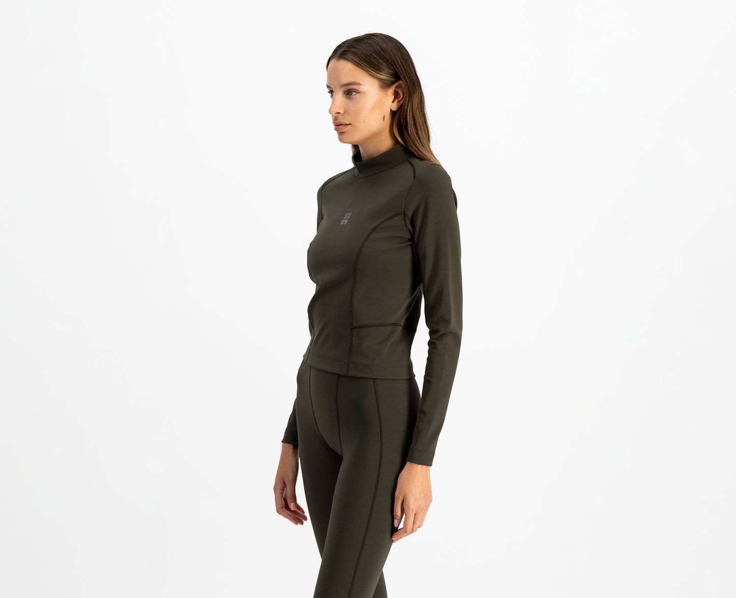 Damen Long Sleeve Top, olive