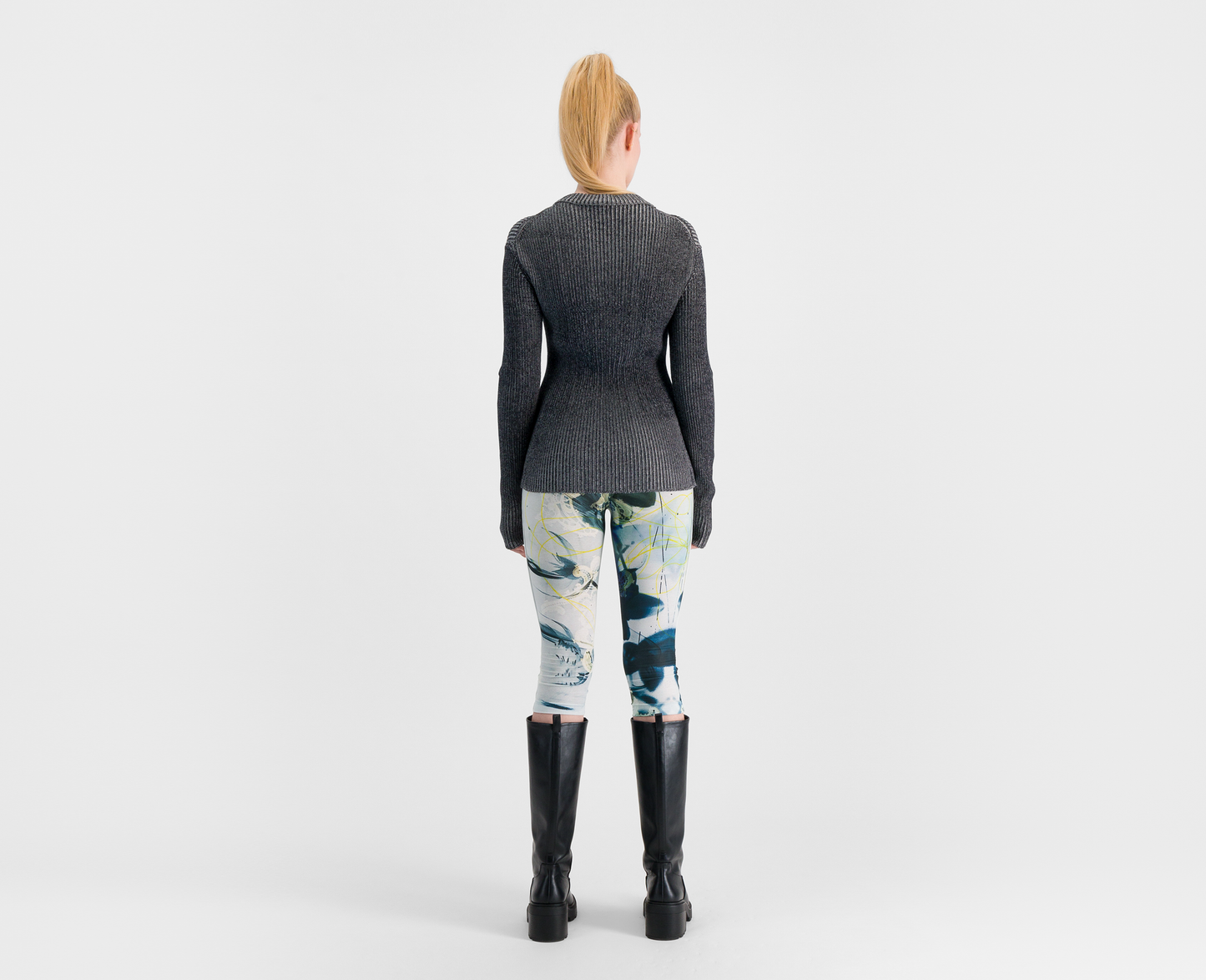 Women's knitted sweater, navy
