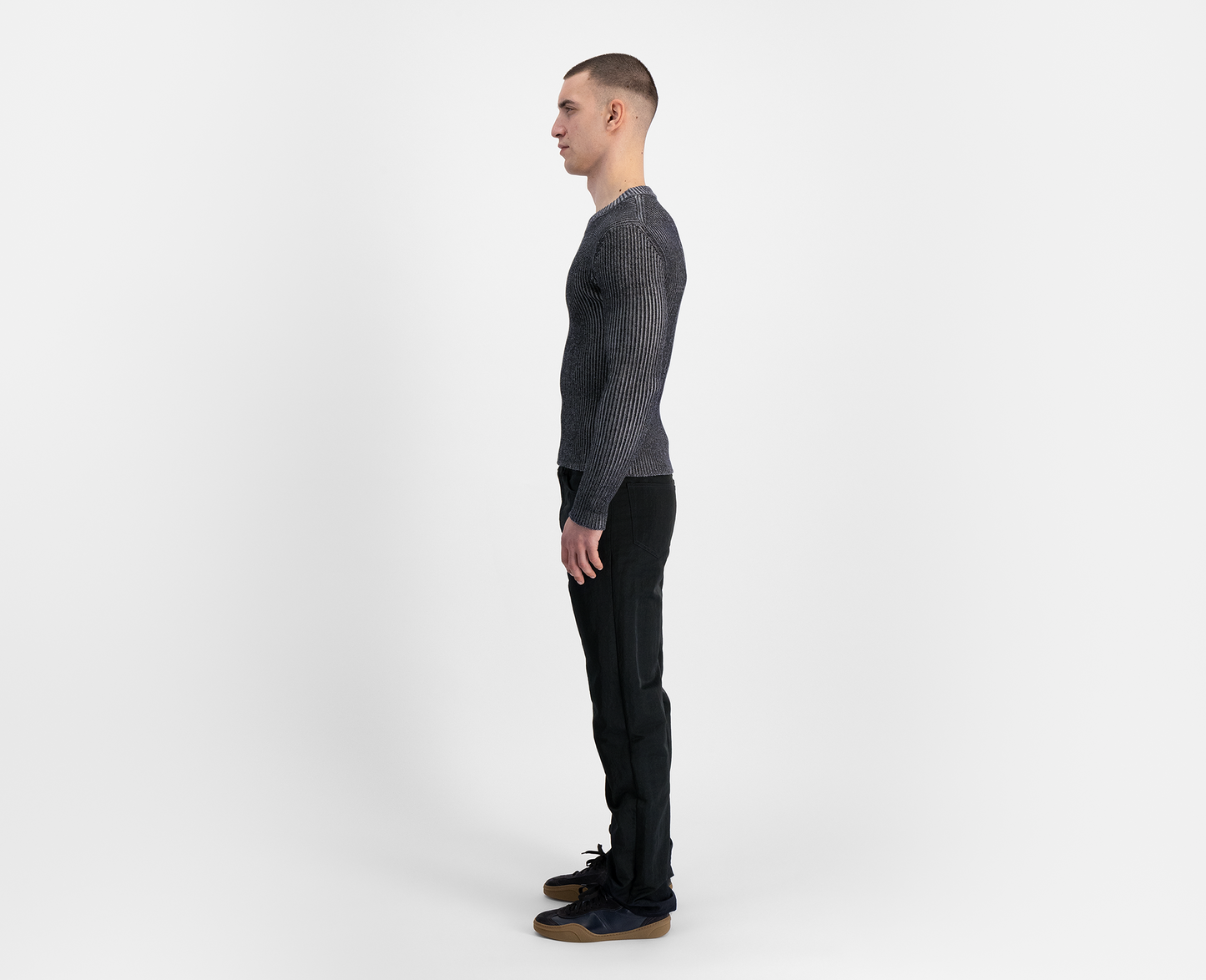 Men's knitted sweater, navy