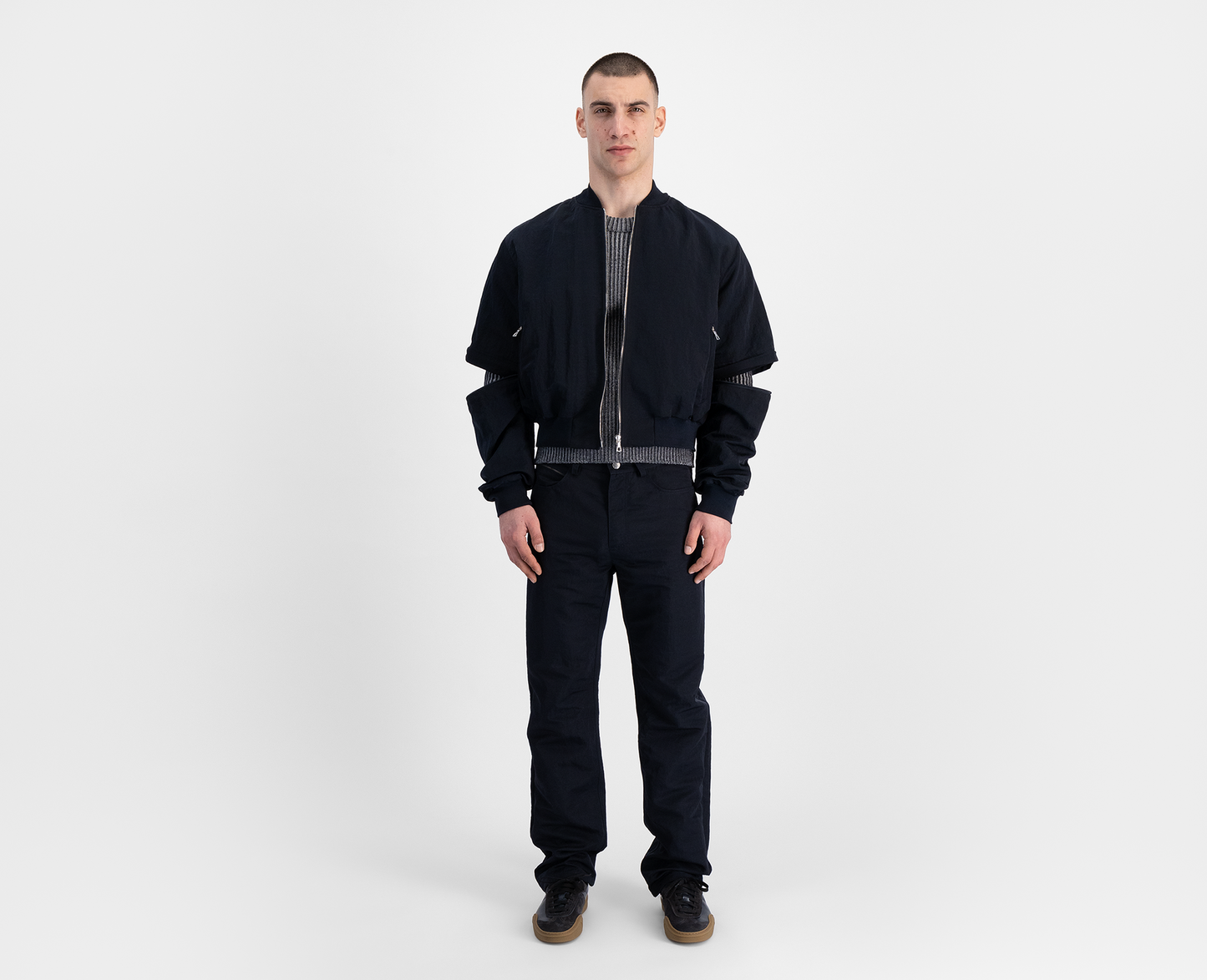 Men's knitted sweater, navy
