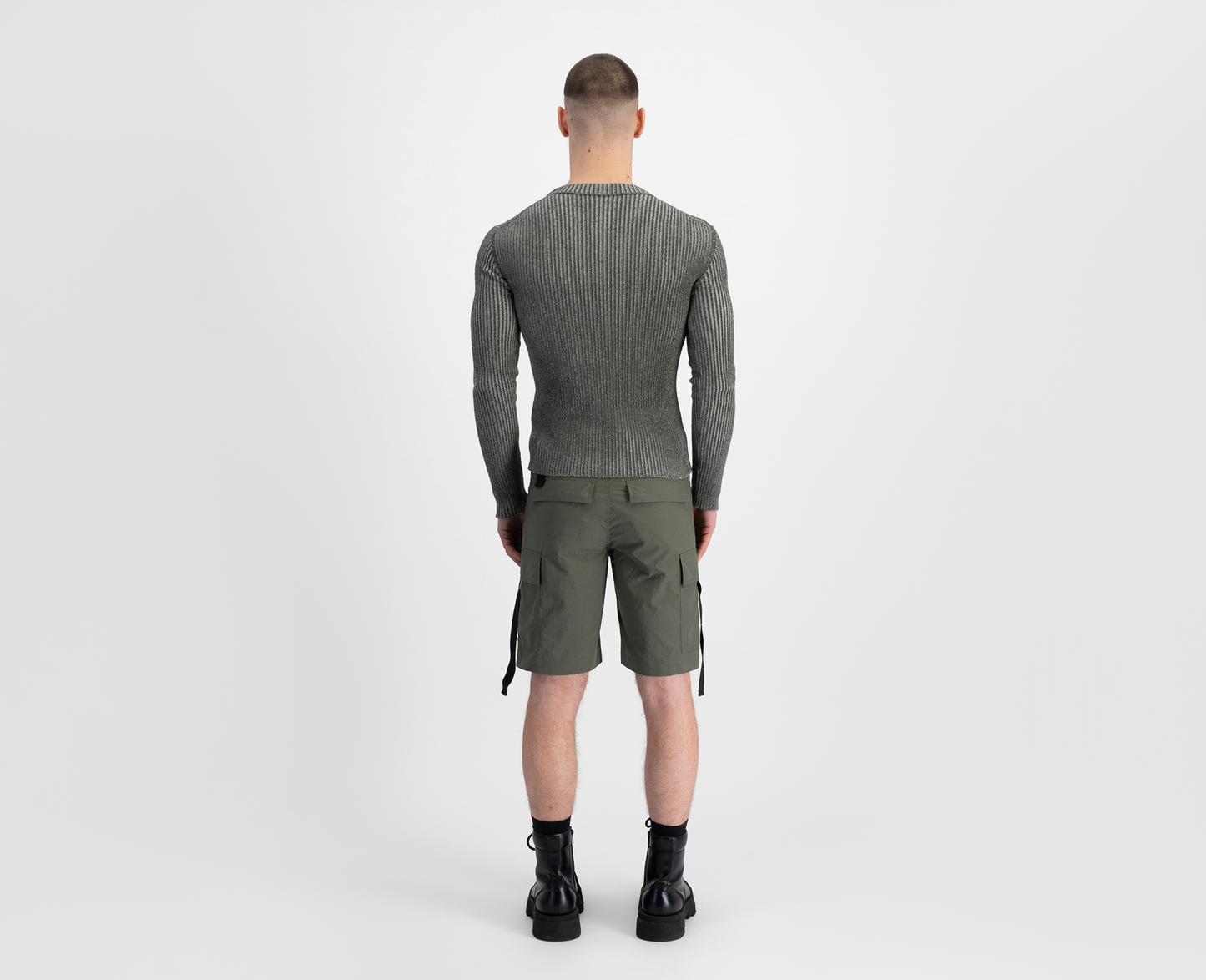 Maglione da uomo in maglia, kaki