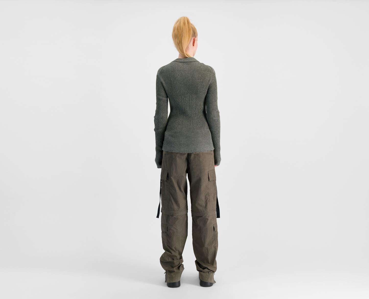 Women's knitted sweater, khaki