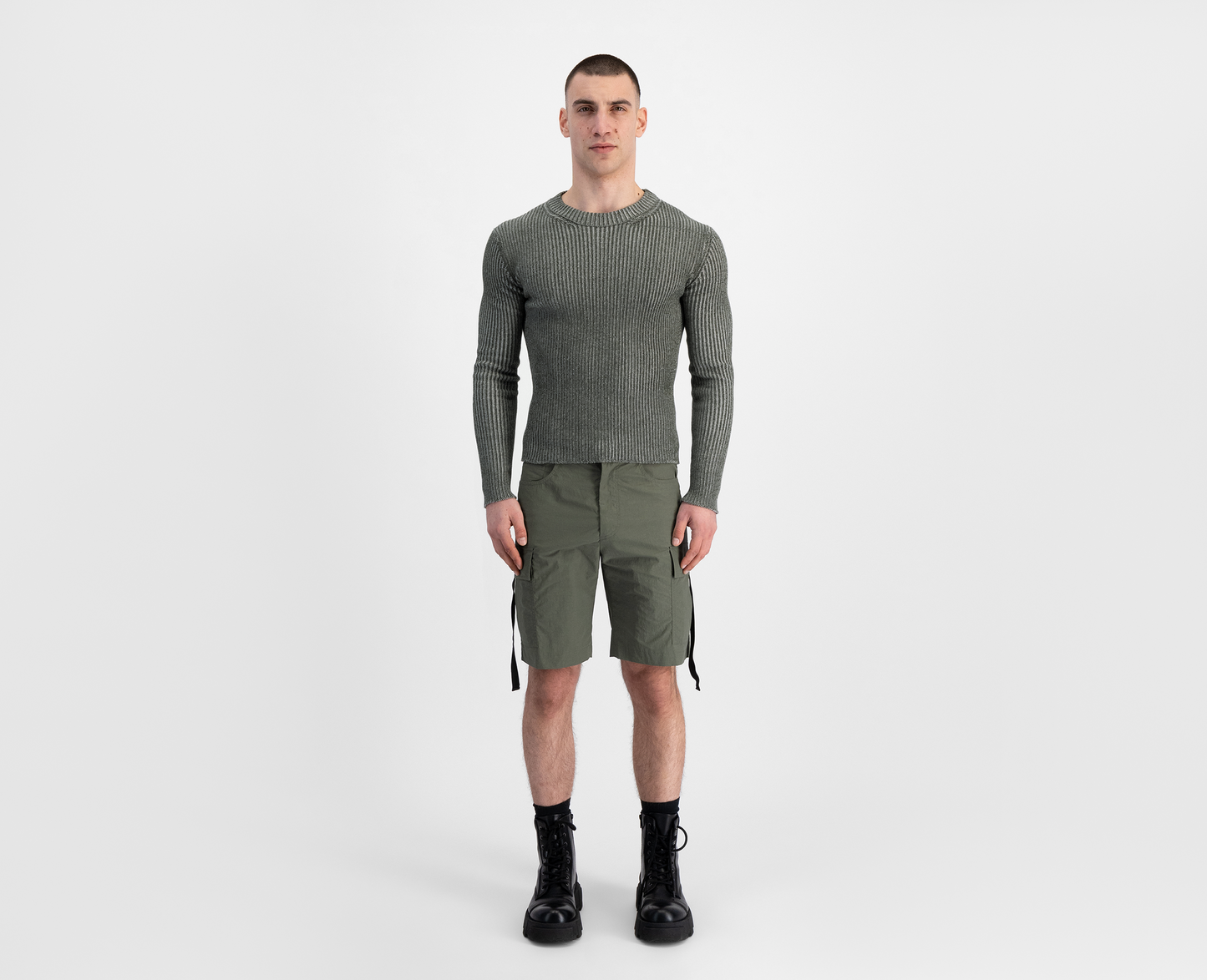 Maglione da uomo in maglia, kaki