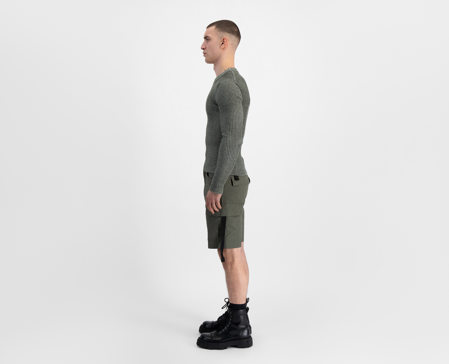 Maglione da uomo in maglia, kaki