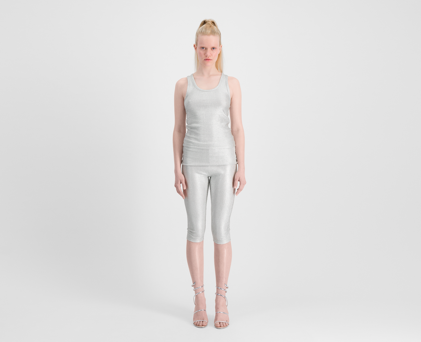 Women's Capri Leggings, metallic