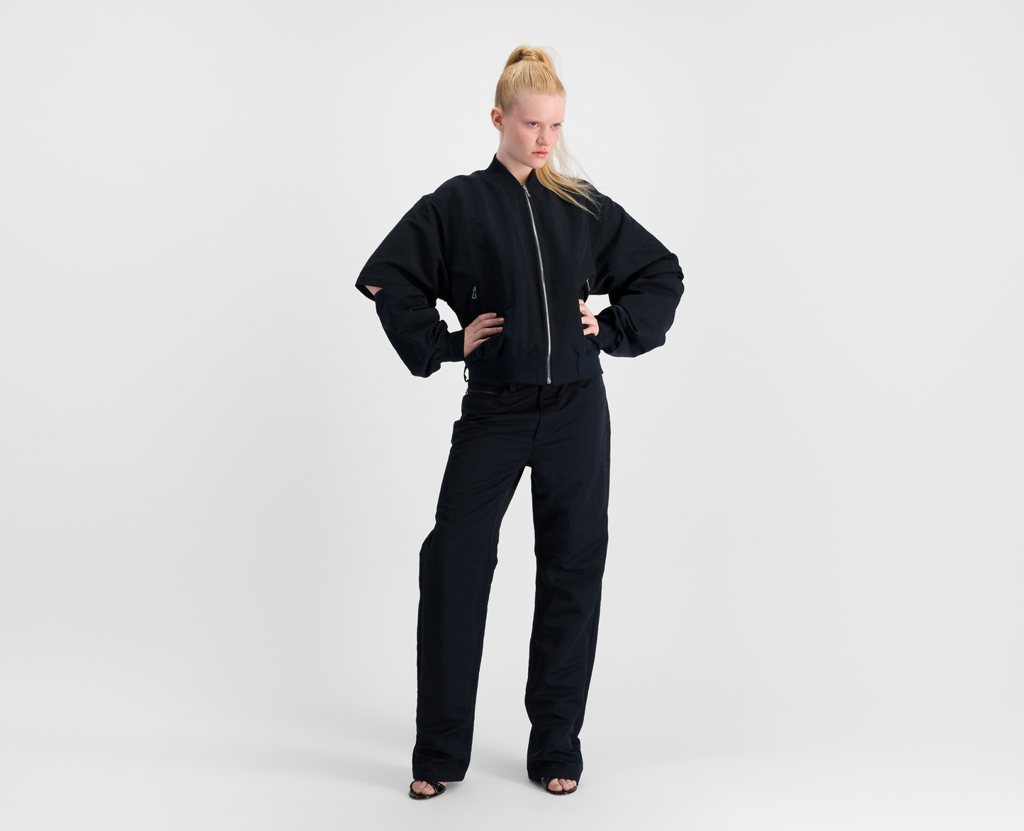 Women's bomber jacket, navy