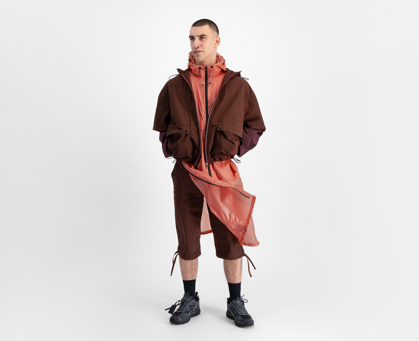 Men's lightweight jacket, bordeaux