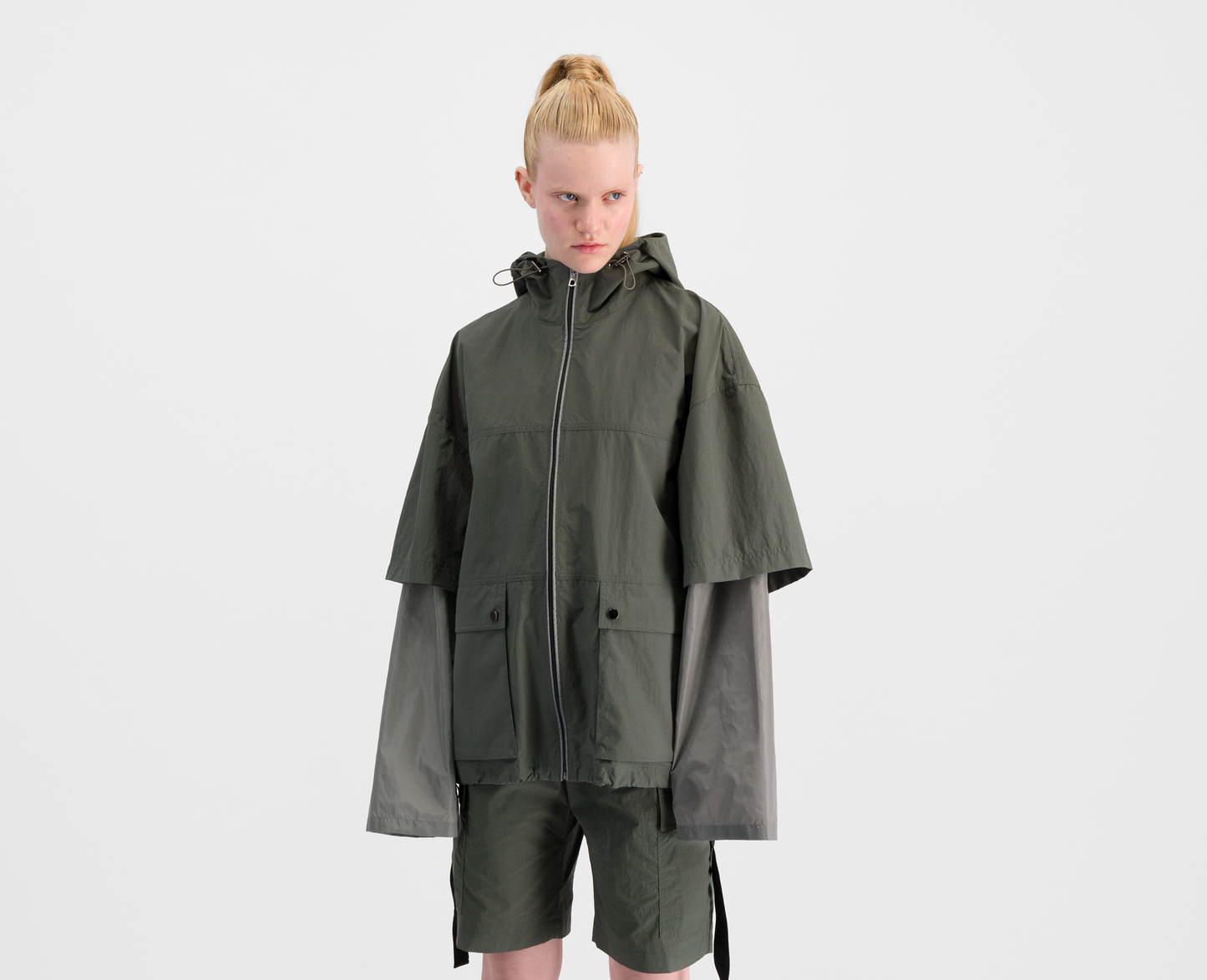 Women's lightweight jacket, khaki/grey