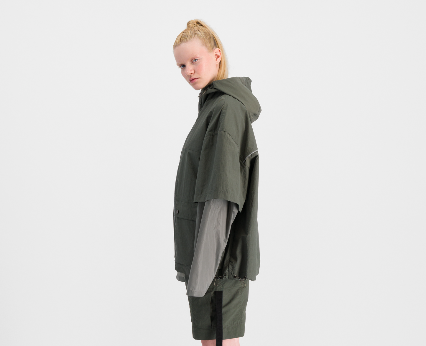 Women's lightweight jacket, khaki/grey