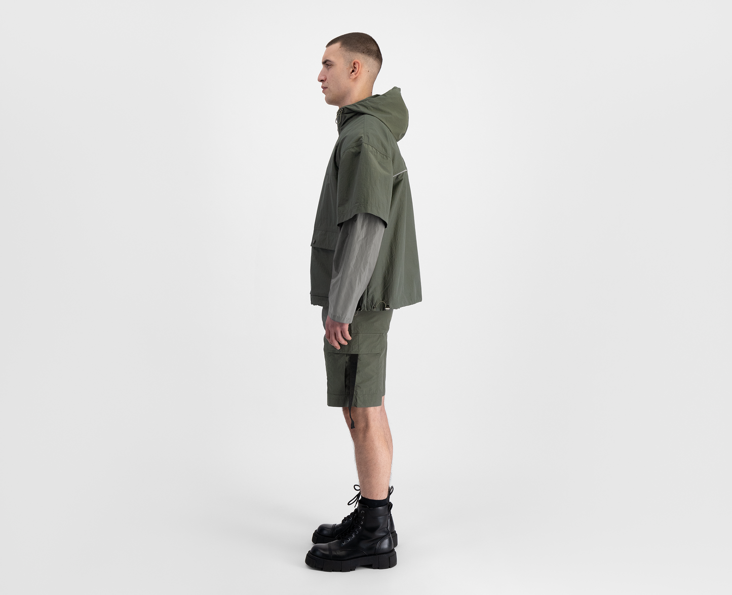 Men's lightweight jacket, khaki/grey