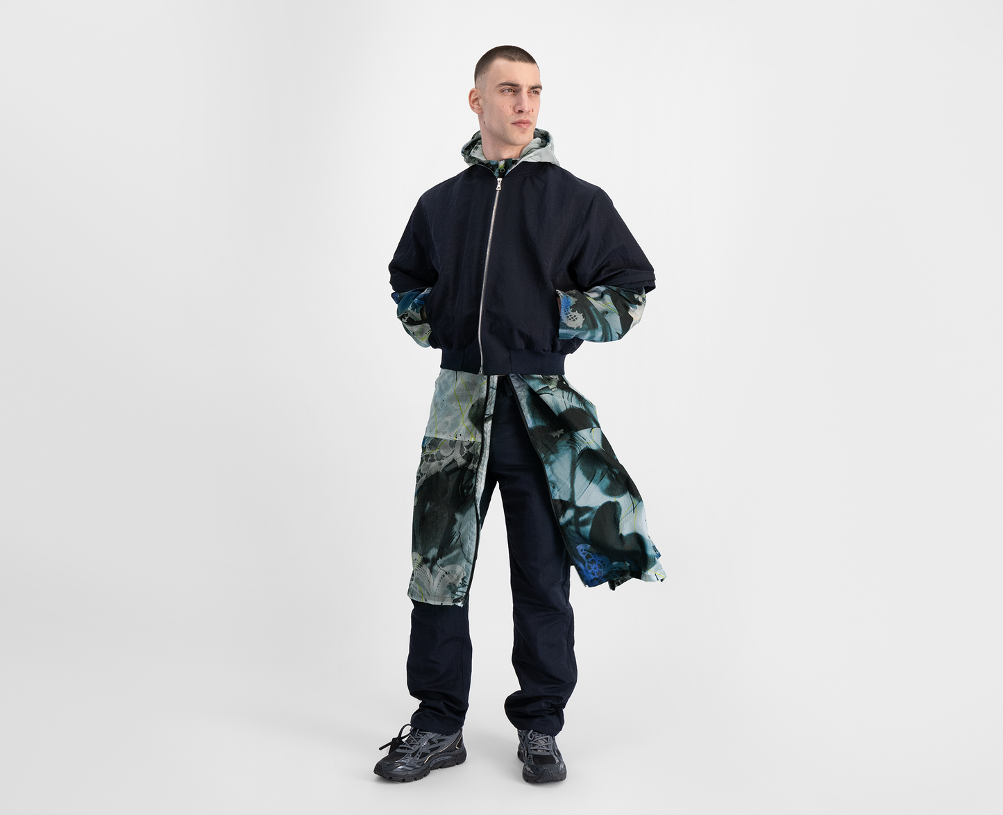 Men's lightweight parka, multi-colored