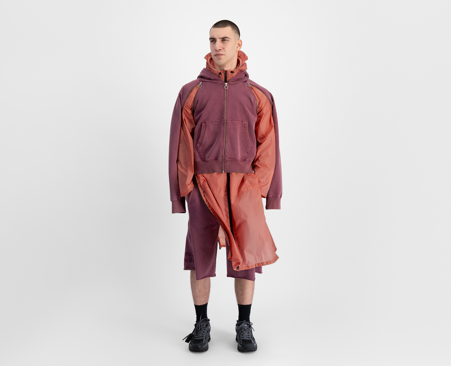 Men's lightweight parka, apricot