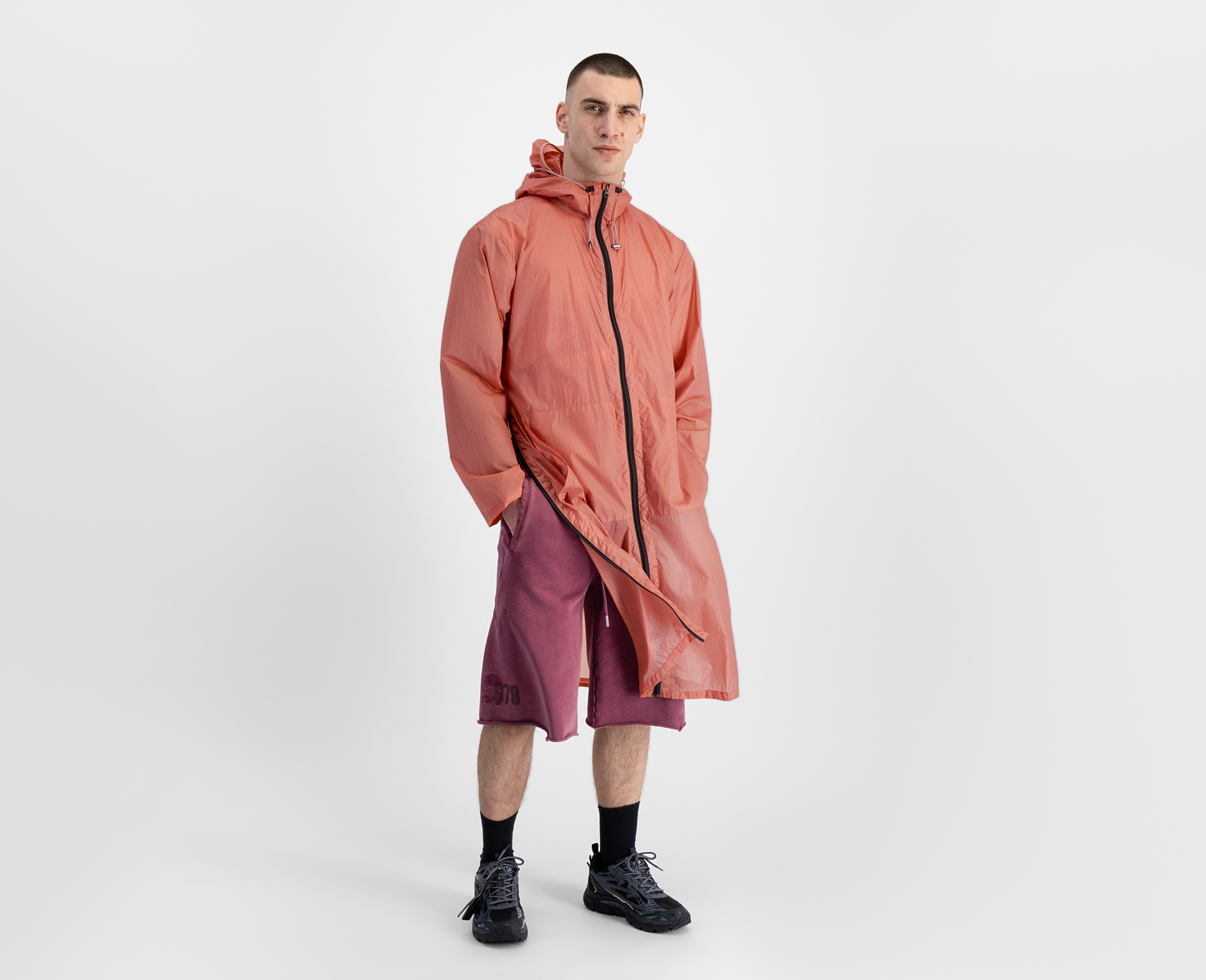 Men's lightweight parka, apricot