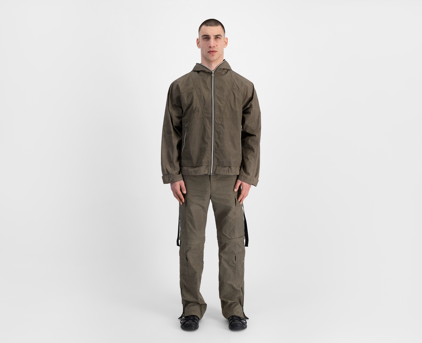 Men's lightweight cargo jacket, brown