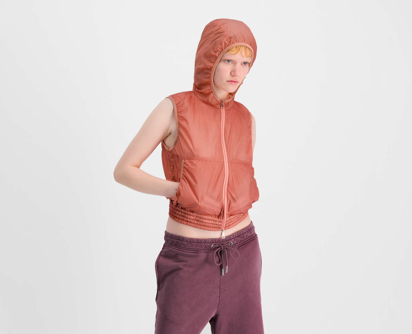 Women's lightweight cargo vest, apricot