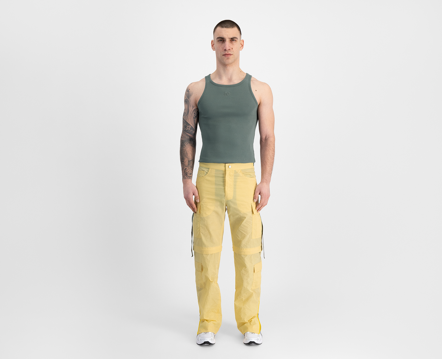 Men's cargo pants, yellow