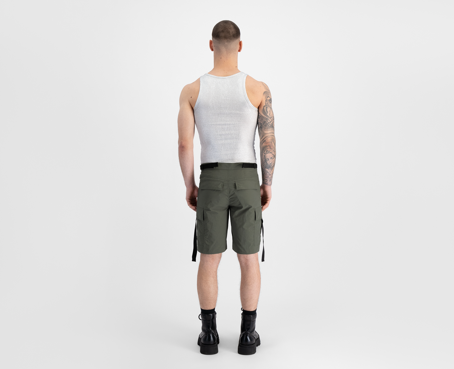 Short cargo pour homme, kaki