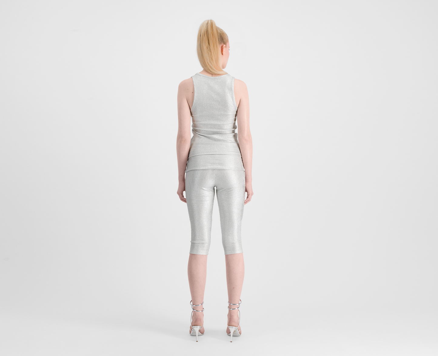 Women's Capri Leggings, metallic